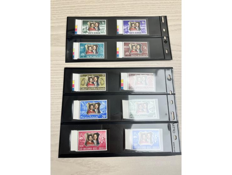 including KGVI Coronation issues, QEII Coronation commemoratives, QEII Royal Silver Wedding sets, and other related issues. T